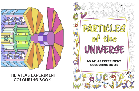 Covers of the ATLAS colouring books.