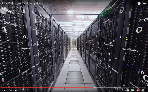 The CERN Data Center as seen through the CERN VR.