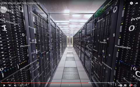 The CERN Data Center as seen through the CERN VR. 