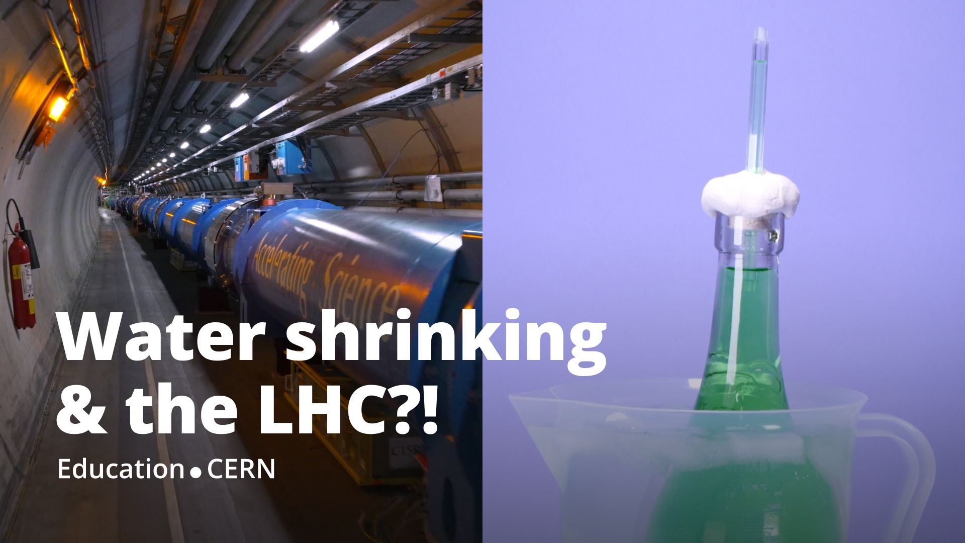 Water shrinking & the LHC ?! – Solvay DIY video